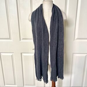 Calvin Klein Grey fringed scarf